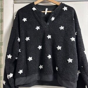 Cozy Black Star Sweater